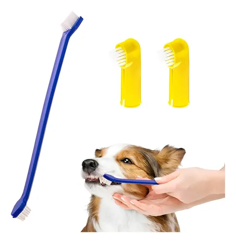 Kit de Cepillos Dentales para Perros y Gatos 3 Piezas